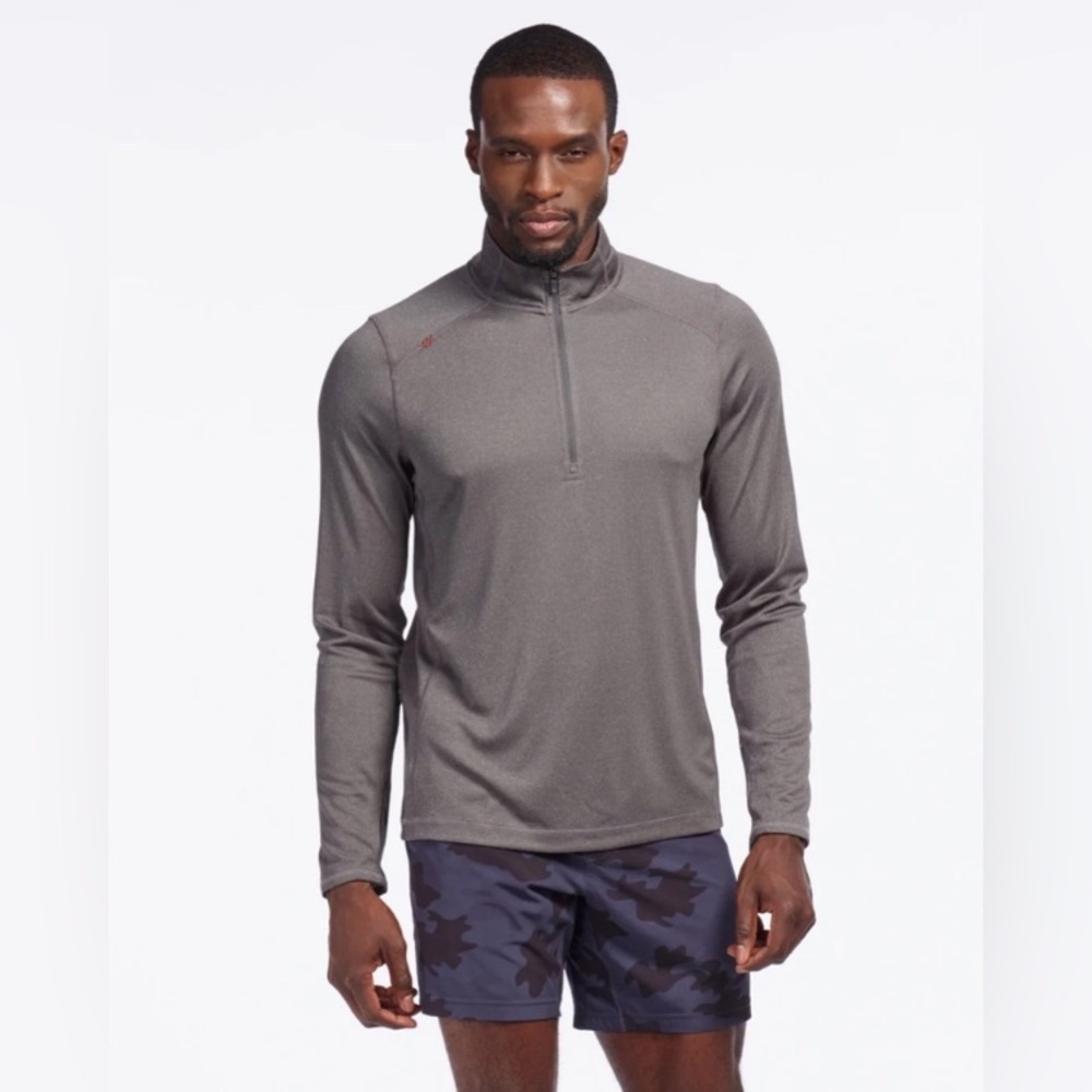 Rhone Sequoia 1/4 Zip Pullover Size M 1/2 Zip Long Sleeve Fall Gym Training Run